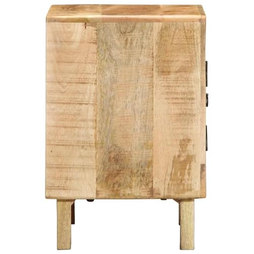 Vopese Nachttisch 40x32x46 cm Raues Massivholz Mango Nachtschrank Model4104507 von Vopese
