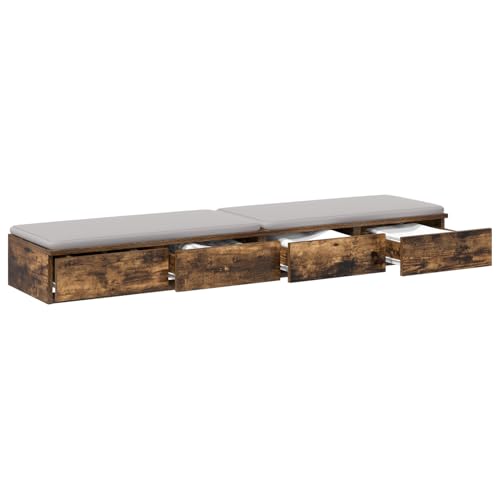 Vopese Nachttisch Geräucherte Eiche Holzwerkstoff 160 x 36,5 x 16,5 cm Nachtschrank Model866975 von Vopese