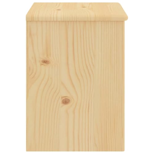 Vopese Nachttisch Natur 35x30x40 cm Massivholz Kiefer Nachtschrank Model322221 von Vopese