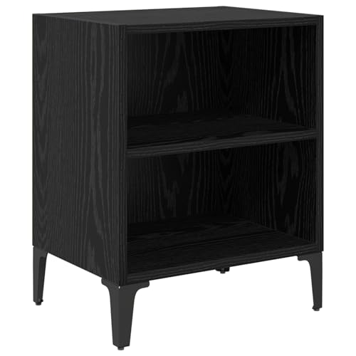 Vopese Nachttisch Schwarze Eiche 40x30x50 cm Verarbeitetes Holz Nachtschrank Model875102 von Vopese