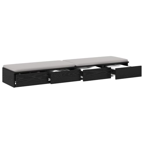 Vopese Nachttisch Schwarze Eiche Holzwerkstoff 160 x 36,5 x 16,5 cm Nachtschrank Model866972 Vopese Nachttisch Schwarze Eiche Holzwerkstoff 160 x 36,5 x 16,5 cm Nachtschrank Model866972 von Vopese