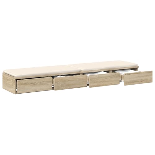 Vopese Nachttisch Sonoma Eiche Holzwerkstoff 140 x 36,5 x 16,5 cm Nachtschrank Model866949 von Vopese