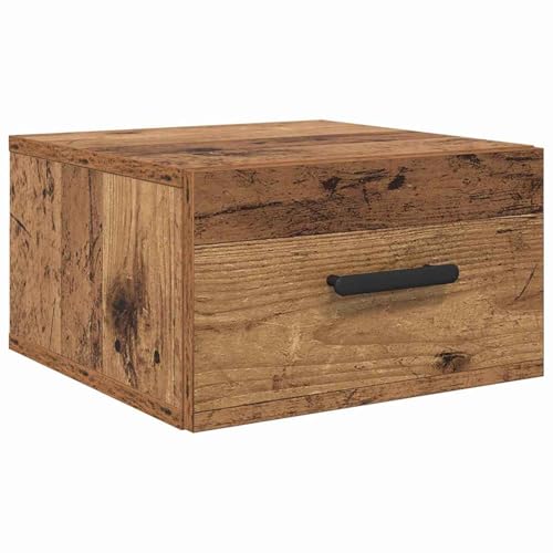 Vopese Nachttisch Wandmontiert Altholz 35 x 35 x 20 cm Holzwerkstoff Nachttisch Model882384 von Vopese