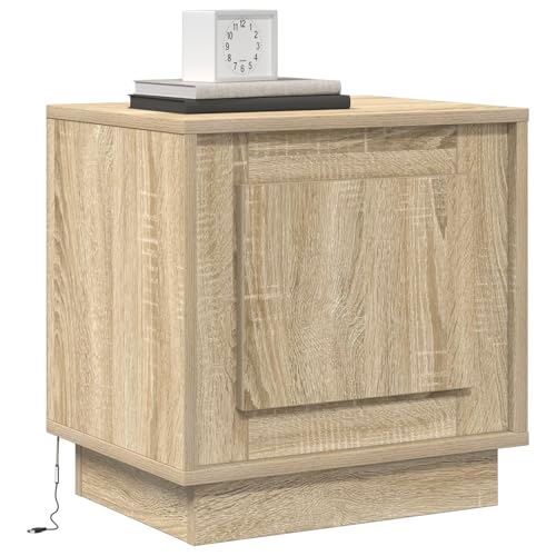 Vopese Nachttisch mit LED-Lichtern Sonoma Eiche 44x34,5x45 cm Nachtschrank Model869566 Vopese Nachttisch mit LED-Lichtern Sonoma Eiche 44x34,5x45 cm Nachtschrank Model869566 von Vopese