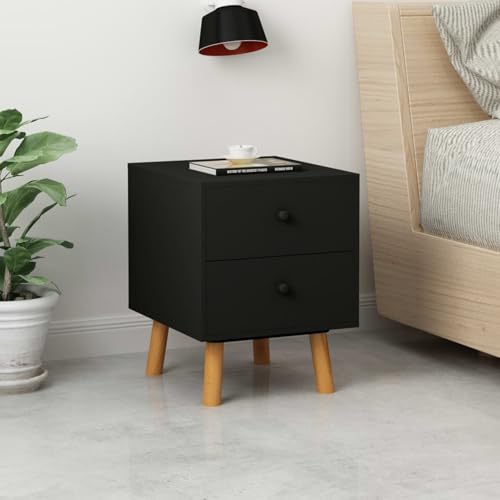 Vopese Nachttische 2 STK. Schwarz 40 x 30 x 50 cm Kiefer Massivholz Nachttisch Model285225 von Vopese