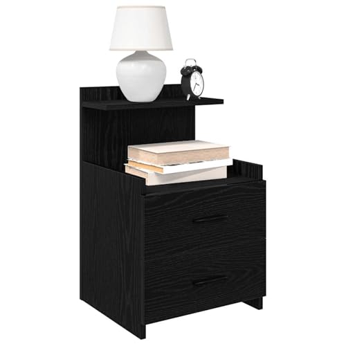Vopese Nachttische 2 STK. mit 2 Schubladen Schwarz 40x36,5x62 cm Nachtschrank Model858635 von Vopese