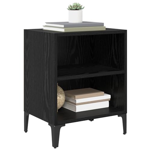 Vopese Nachttischschränke 2 St. Schwarz-Eiche 40x30x50 cm Mit Holz Nachtschrank Model875103 von Vopese