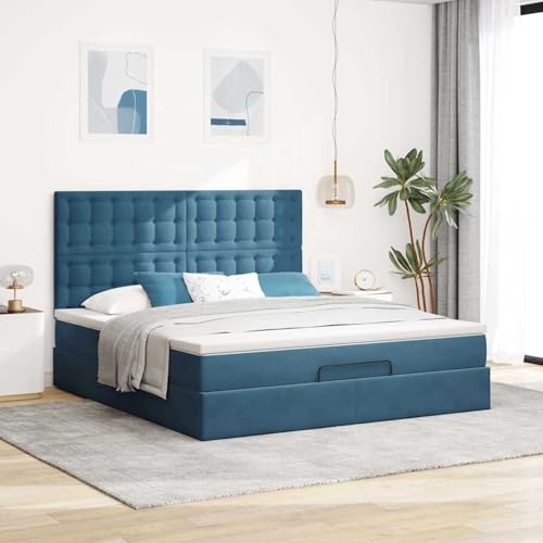 Vopese Ottoman-Bett mit Matratzen Dunkelblau 160x200 cm Samt Hausbett Model3313629 Vopese Ottoman-Bett mit Matratzen Dunkelblau 160x200 cm Samt Hausbett Model3313629 von Vopese