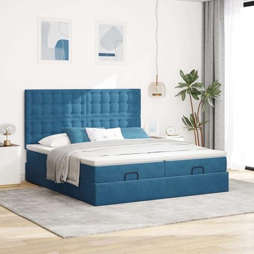 Vopese Ottoman-Bett mit Matratzen Dunkelblau 180x200 cm Samt Hausbett Model3313812 Vopese Ottoman-Bett mit Matratzen Dunkelblau 180x200 cm Samt Hausbett Model3313812 von Vopese