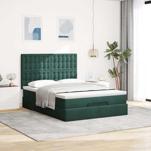 Vopese Ottoman-Bett mit Matratzen Dunkelgrün 140x200 cm Samt Hausbett Model3313622 Vopese Ottoman-Bett mit Matratzen Dunkelgrün 140x200 cm Samt Hausbett Model3313622 von Vopese