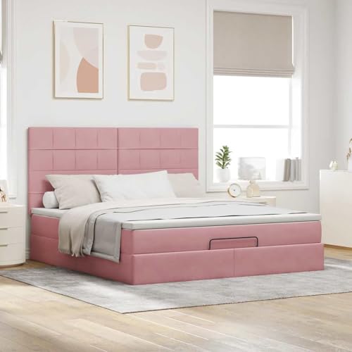 Vopese Ottoman-Bett mit Matratzen Rosa 160x200 cm Samt Hausbett Model3313486 Vopese Ottoman-Bett mit Matratzen Rosa 160x200 cm Samt Hausbett Model3313486 von Vopese