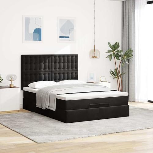 Vopese Ottoman-Bett mit Matratzen Schwarz 140x200 cm Samt Hausbett Model3313621 Vopese Ottoman-Bett mit Matratzen Schwarz 140x200 cm Samt Hausbett Model3313621 von Vopese