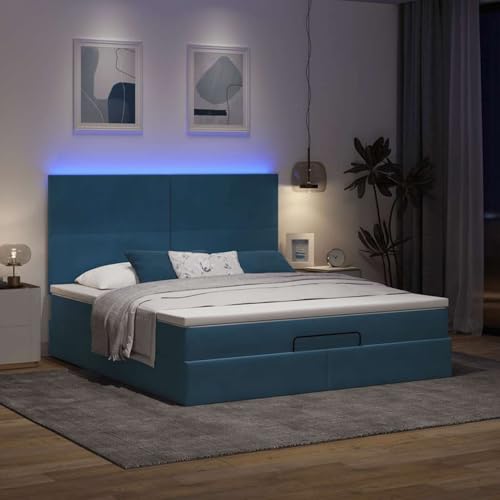 Vopese Ottoman-Bett mit Matratzen & LEDs Dunkelblau 180x200 cm Samt Hausbett Model3314268 Vopese Ottoman-Bett mit Matratzen & LEDs Dunkelblau 180x200 cm Samt Hausbett Model3314268 von Vopese