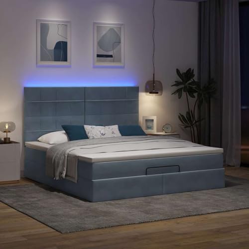 Vopese Ottoman-Bett mit Matratzen & LEDs Dunkelgrau 180x200 cm Samt Hausbett Model3314337 Vopese Ottoman-Bett mit Matratzen & LEDs Dunkelgrau 180x200 cm Samt Hausbett Model3314337 von Vopese