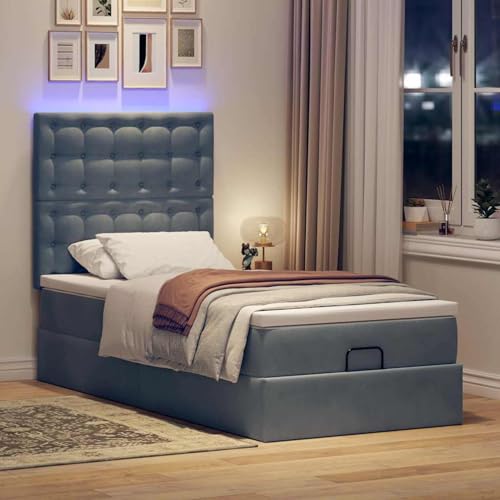 Vopese Ottoman-Bett mit Matratzen & LEDs Dunkelgrau 80x200 cm Samt Hausbett Model3314427 Vopese Ottoman-Bett mit Matratzen & LEDs Dunkelgrau 80x200 cm Samt Hausbett Model3314427 von Vopese