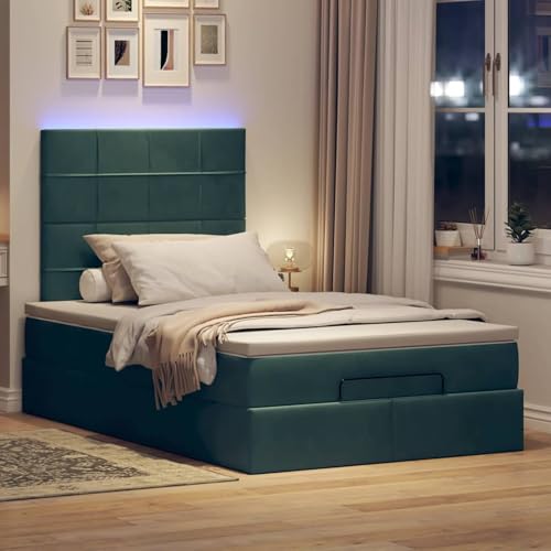 Vopese Ottoman-Bett mit Matratzen & LEDs Dunkelgrün 120x200 cm Samt Hausbett Model3314315 Vopese Ottoman-Bett mit Matratzen & LEDs Dunkelgrün 120x200 cm Samt Hausbett Model3314315 von Vopese