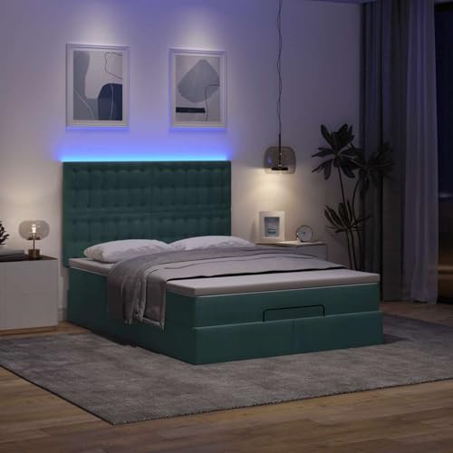 Vopese Ottoman-Bett mit Matratzen & LEDs Dunkelgrün 140x200 cm Samt Hausbett Model3314471 Vopese Ottoman-Bett mit Matratzen & LEDs Dunkelgrün 140x200 cm Samt Hausbett Model3314471 von Vopese