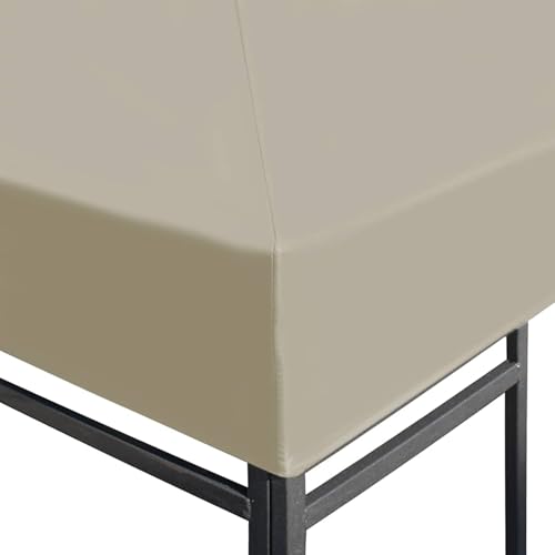 Vopese Pavillonabdeckung Beige 4x3m, wasserdicht, Sonne & Regen Schutz, Polyester, für Freiluft Model44784 von Vopese