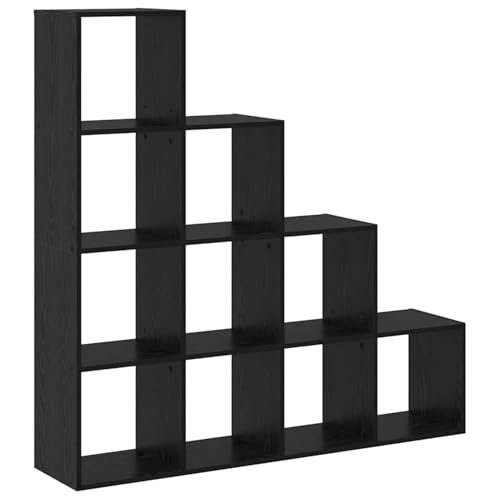 Vopese Raumteiler Bücherregal Schwarze Eiche 131,5 x 29 x 131,5 cm Bücherregal Model879663 von Vopese