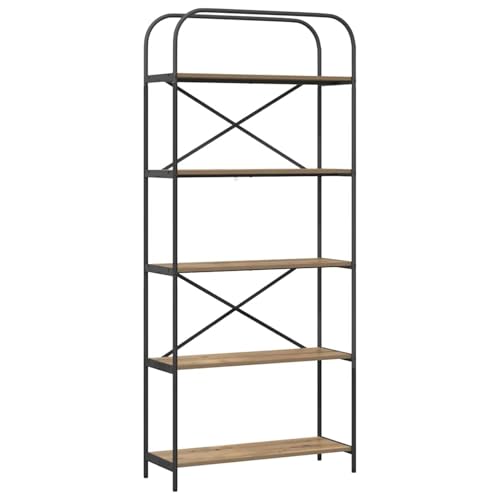 Vopese Regal Eiche handwerklich 80 x 30 x 183 cm Holzwerkstoff Regal Model879838 von Vopese