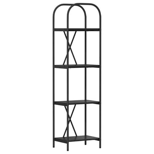 Vopese Regal Schwarze Eiche 40 x 30 x 146 cm Holzwerkstoff Regal Model879875 von Vopese