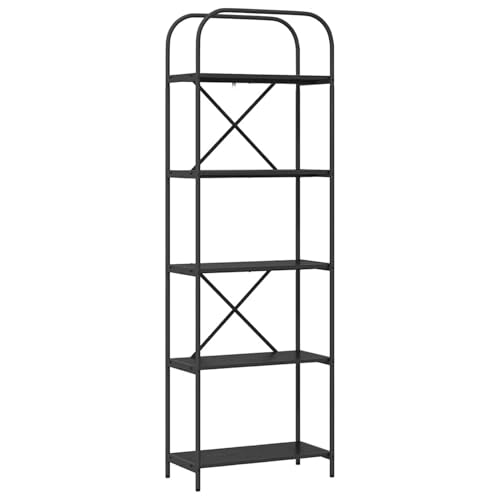 Vopese Regal Schwarze Eiche 60 x 30 x 183 cm Holzwerkstoff Regal Model879851 von Vopese