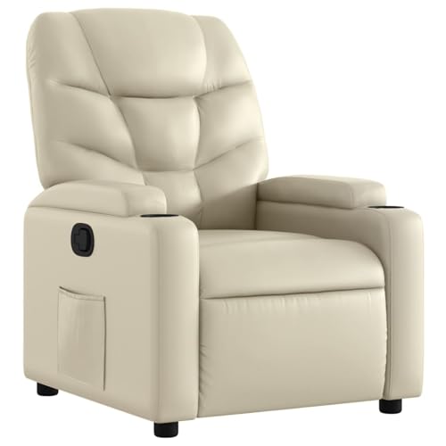 Vopese Relaxsessel Creme Kunstleder Loungesessel Model3205641 von Vopese