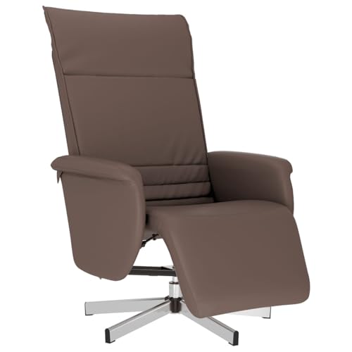 Vopese Relaxsessel mit Fußteil Braun Kunstleder Loungesessel Model356642 von Vopese