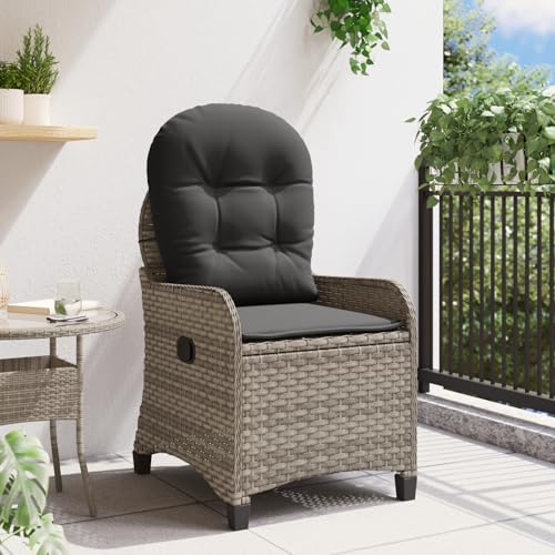 Vopese Relaxsessel mit Kissen Grau Poly Rattan Relaxsessel Model42003419 von Vopese