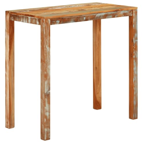 Vopese Rustikaler Holztisch aus recyceltem Altholz mit gemischter Farbgebung, 112 x 55 x 108 cm - Für Esszimmer und Küche Model350318 von Vopese