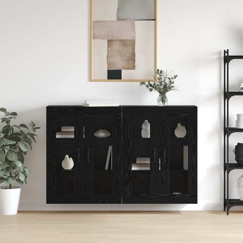 Vopese Rustikaler Wandmontierter Schrank mit Glastüren | Holzwerkstoff | Esszimmer Deko & Stauraum Model3394538 von Vopese