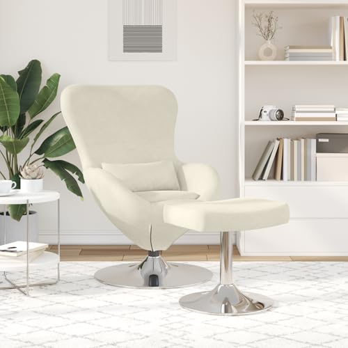 Vopese Schalenstuhl mit Fußhocker Creme Velours Relaxsessel Model42002753 Vopese Schalenstuhl mit Fußhocker Creme Velours Relaxsessel Model42002753 von Vopese