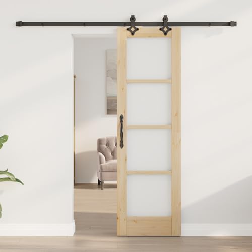 Vopese Schiebetür mit Beschlagsatz 61x198.5 cm Massivholz Kiefer Schwingtür Model3332293 von Vopese