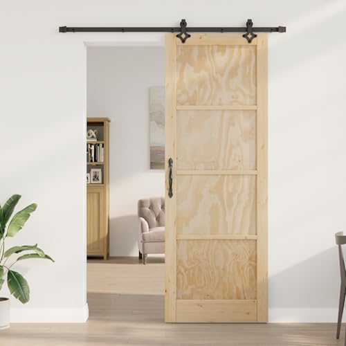Vopese Schiebetür mit Beschlagsatz 83x232 cm Massivholz Kiefer, Innentür "ORKDAL" 83x232x4 cm Massivholz Kiefer Schwingtür Model3333508 von Vopese