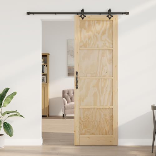 Vopese Schiebetür mit Hardware-Set 78x232 cm Massivholz Kiefer, Innentür 'ORKDAL'78x232x4 cm Massivholz Kiefer Schwingtür Model3333502 von Vopese