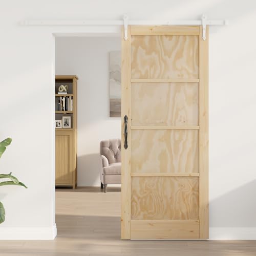 Vopese Schiebetür mit Hardware-Set 83x202 cm Massivholzkiefer, Innentür 'ORKDAL'83x202x4 cm Massivholzkiefer Schwingtür Model3333756 von Vopese