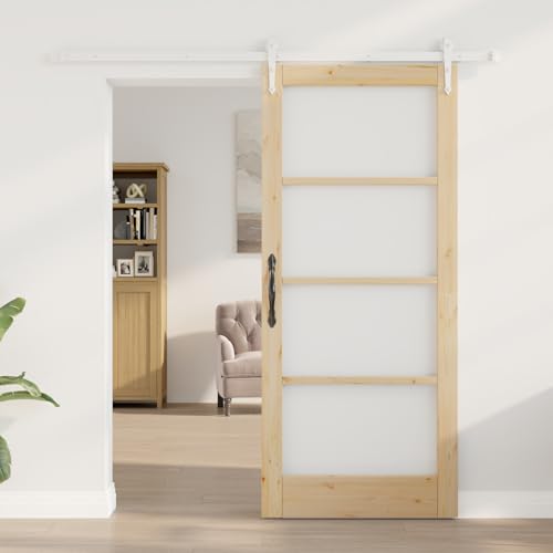 Vopese Schiebetür mit Hardware-Set 86x198.5 cm aus solidem Kiefernholz, Innentür mit Glas 'ORKDAL'86x198.5x4 cm aus solidem Kiefernholz Schwingtür Model3332423 Vopese Schiebetür mit Hardware-Set 86x198.5 cm aus solidem Kiefernholz, Innentür mit Glas 'ORKDAL'86x198.5x4 cm aus solidem Kiefernholz Schwingtür Model3332423 von Vopese