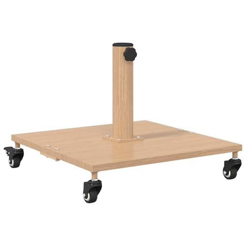 Vopese Schirmständer für draußen Helles Holz 45 x 45 x 31,5 cm Stahl Schirmständer Model42010366 von Vopese