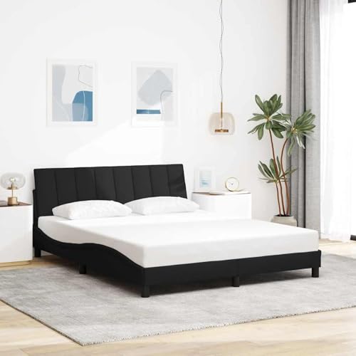 Vopese Schlafkomfort: Hanko Bettgestell mit Kopfteil-Kissen, Schwarz, 218x165x74,5 cm, für erholsamen Schlaf Model3310400 Vopese Schlafkomfort: Hanko Bettgestell mit Kopfteil-Kissen, Schwarz, 218x165x74,5 cm, für erholsamen Schlaf Model3310400 von Vopese