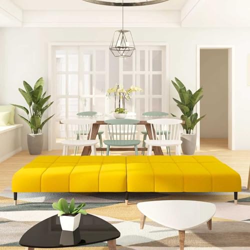 Vopese Schlafsofa 2-Sitzer Gelb Samt Schlafcouch Model375881 Vopese Schlafsofa 2-Sitzer Gelb Samt Schlafcouch Model375881 von Vopese