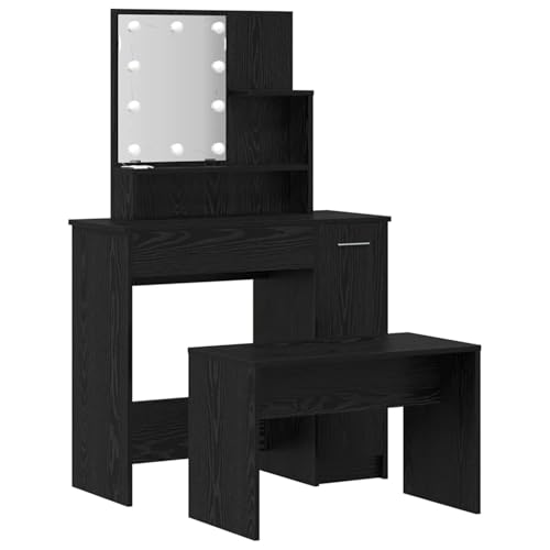 Vopese Schminktisch Set mit Regal Schwarze Eiche 86.5 x 35 x 136 cm Frisiertisch Model3332508 Vopese Schminktisch Set mit Regal Schwarze Eiche 86.5 x 35 x 136 cm Frisiertisch Model3332508 von Vopese