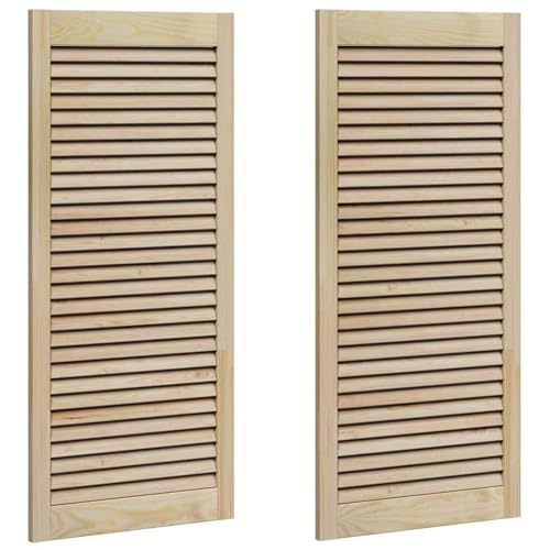 Vopese Schranktüren 2 pcs Braun 110 x 49.5 x 2.1 cm Massivholz Kiefer Schranktüren Model42019257 von Vopese