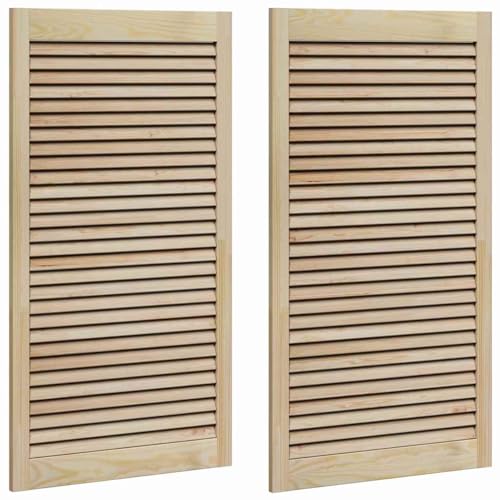 Vopese Schranktüren 2 pcs Braun 110 x 59.5 x 2.1 cm Massivholz Kiefer Schranktüren Model42019259 von Vopese