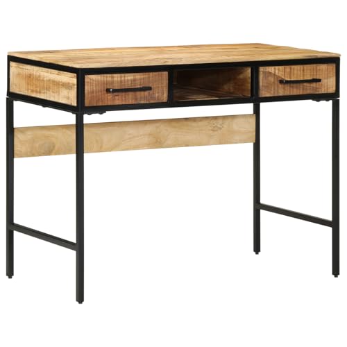Vopese Schreibtisch 100x50x75 cm Massivholz Roh-Akazie Computertisch Model374086 von Vopese