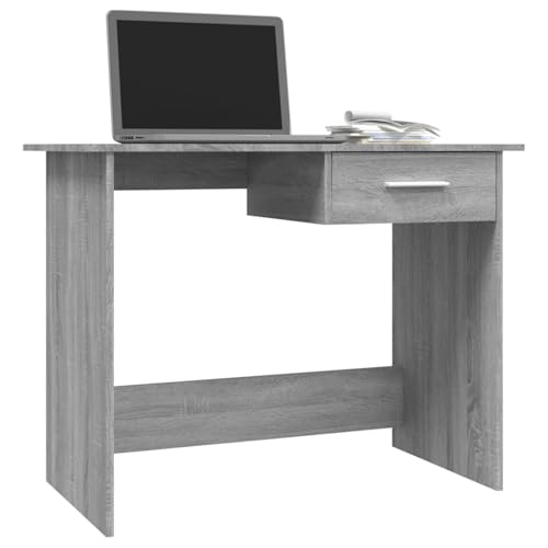 Vopese Schreibtisch Grau Sonoma 100x50x76 cm Holzwerkstoff Computertisch Model815334 von Vopese