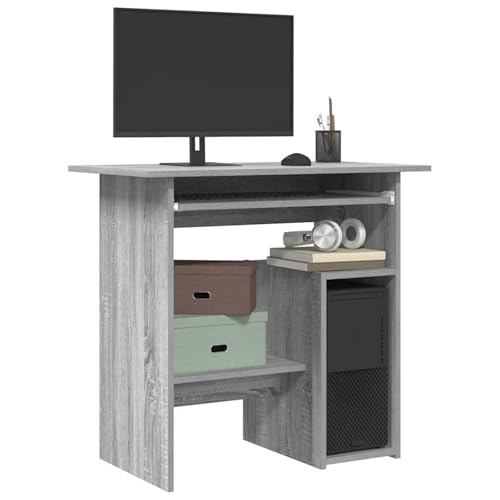 Vopese Schreibtisch Grau Sonoma 80x45x74 cm Holzwerkstoff Gaming Tisch Model815478 von Vopese