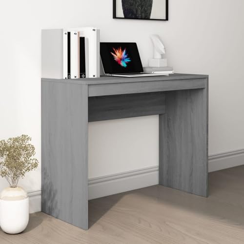 Vopese Schreibtisch Grau Sonoma 90x40x72 cm Holzwerkstoff Gaming Tisch Model815304 von Vopese