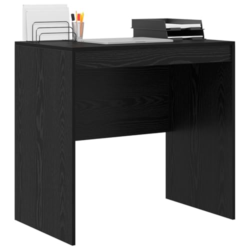 Vopese Schreibtisch Schwarz Eiche 80x50x76 cm Holzwerkstoff Computertisch Model869427 von Vopese