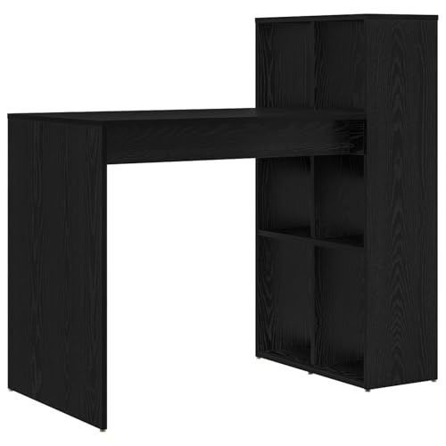 Vopese Schreibtisch Schwarze Eiche Spanplatte Klein Stauraum Computertisch Model869459 von Vopese