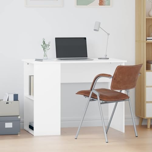Vopese Schreibtisch Weiß 100x55x75 cm Holzwerkstoff Gaming Tisch Model823024 von Vopese